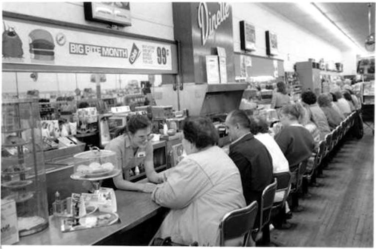 inside kresge lunch counter 1980s